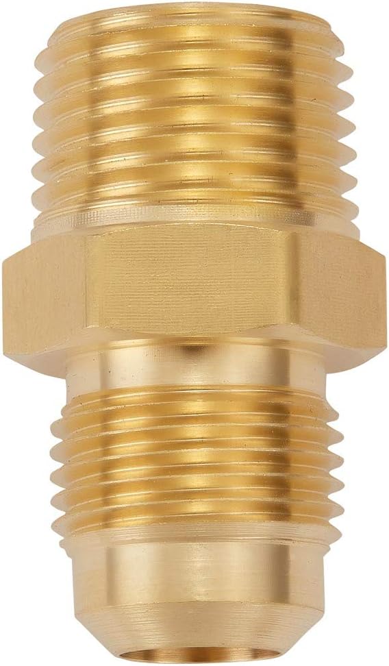 2 PCS Brass Gas Adapter 3/4" Flare x 3/4 Inch NPT Male Pipe Connector | Couples - Image 4