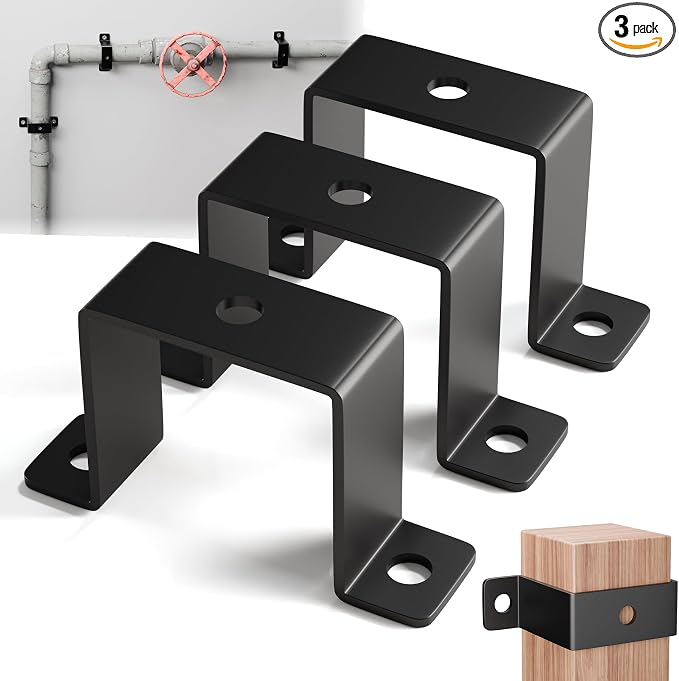 3 Pack 2x2 Square Tube Strap Clamps, U Brackets by ManproposesGoddisposes
