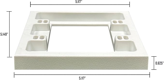 iMBAPrice IMBA-BES2-2BK 2-Gang Black Non-Metallic Shallow Surface Box Extender - Image 4