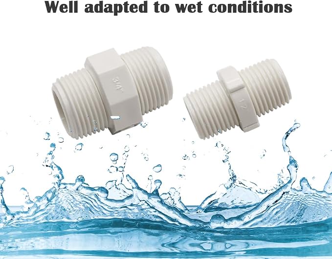 4PCS 1" PVC Pipe Fitting Hex Nipple G1 Male X G1 Male Coupling Adaptor of - Image 4