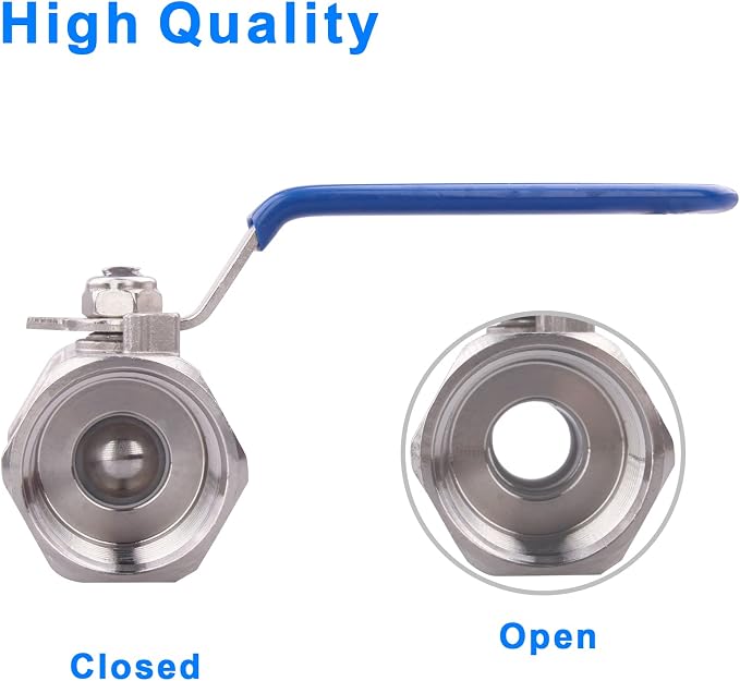 DERNORD Stainless Steel Ball Valve 1PC Type 1 Inch NPT Standard Port - Image 2