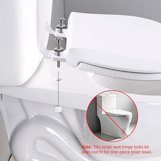 Hibbent 2 PCS Toilet Seat Bolt Kit, Stainless Steel Bolts - Image 7