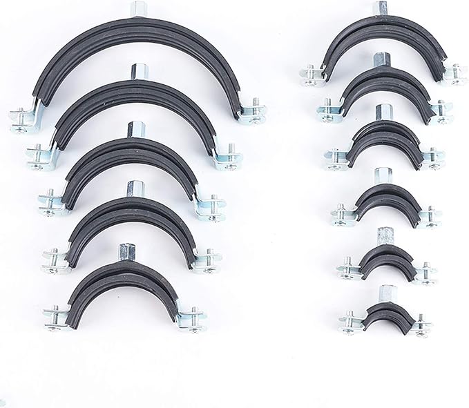 10 PCS Split Ring Pipe Hanger Heavy Duty Adjustable Pipe Bracket Clamp Wall - Image 6