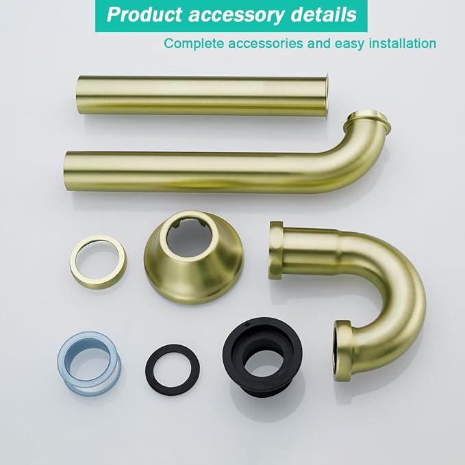 Brass P Trap U-Shape 1 1/4 Sink Drain Pipe - Image 8