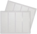 Repa Market 2-Pack Air Vent Cover 16x12 Inch White Galvanized Steel Louvered by RepaMarket