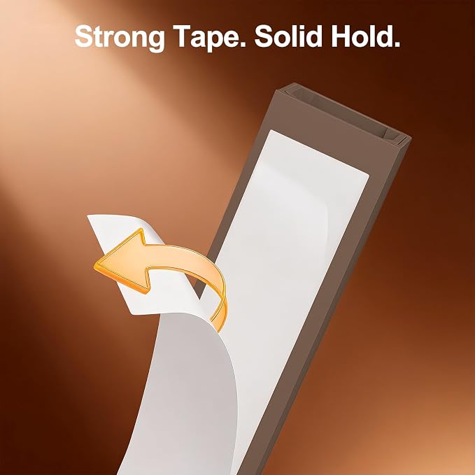 Yecaye Cord Covers for Wires on Wall, W0.95in H0.55in, Darkwood | TV Cord Hider - Image 6