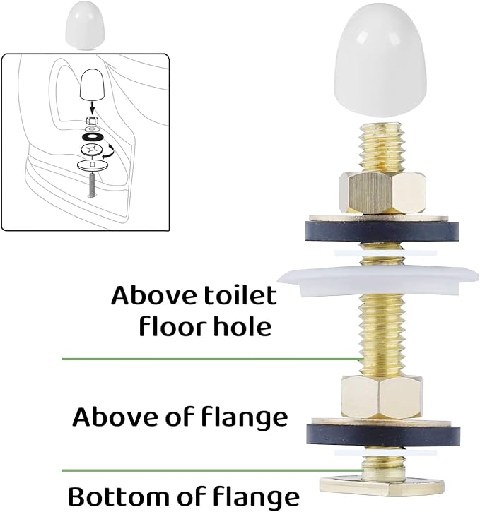 Toilet Flange with Wax Ring for Toilets Replacement Kit Includes Bolts PVC - Image 3