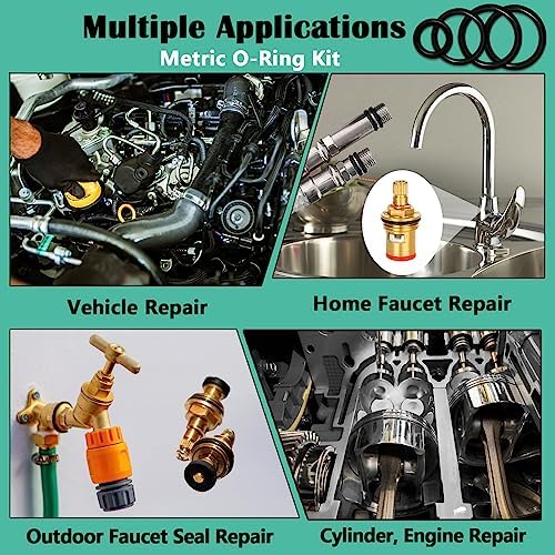 XBVV 1020 Pcs O Ring Kit 20 Size Nitrile Rubber O Ring Assortment Set - Image 4