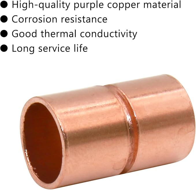 Straight Copper Fittings, 3/8 Inch ID Copper Pipe Welding Joint - Image 4