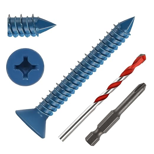 3/16" x 1-3/4" Concrete Screws, Brick or Stucco by Unknown
