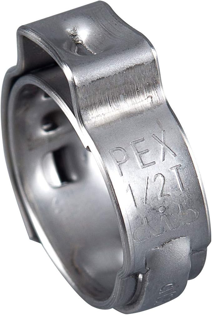 100 piece EFIELD 1/2-inch Pex Crimp Cinch Clamp Rings | Stainless Steel - Image 7