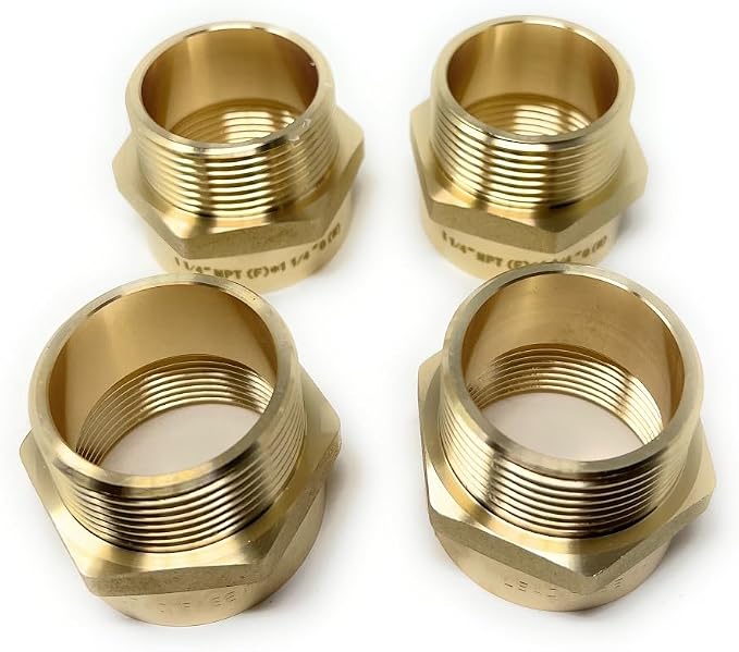 Cascada Lead-Free 1 1/4" G Thread Male to NPT Female Adapter | G Thread Male to - Image 2