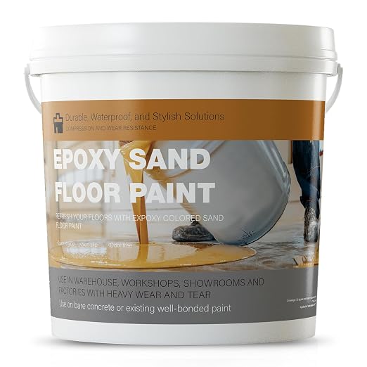 Epoxy Colored Sand Floor Paint, Epoxy Floor Paint High Gloss Marble Effect by BOLUTDIF