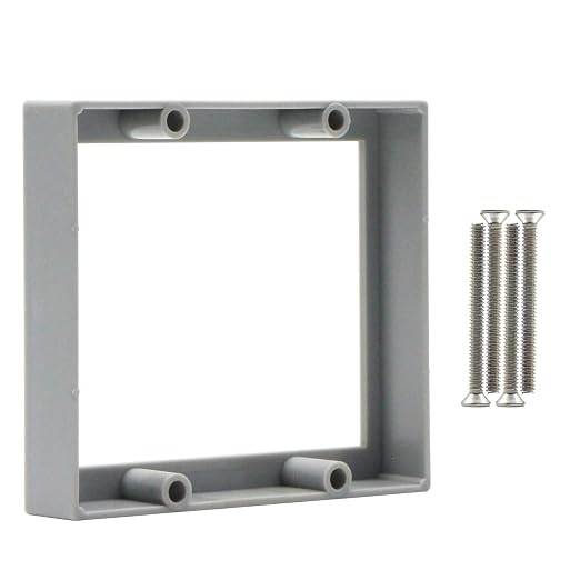 3/4” Grey Double Gang Outlet Extender, Fixes Recessed or Protruding Electrical by AIRTAK