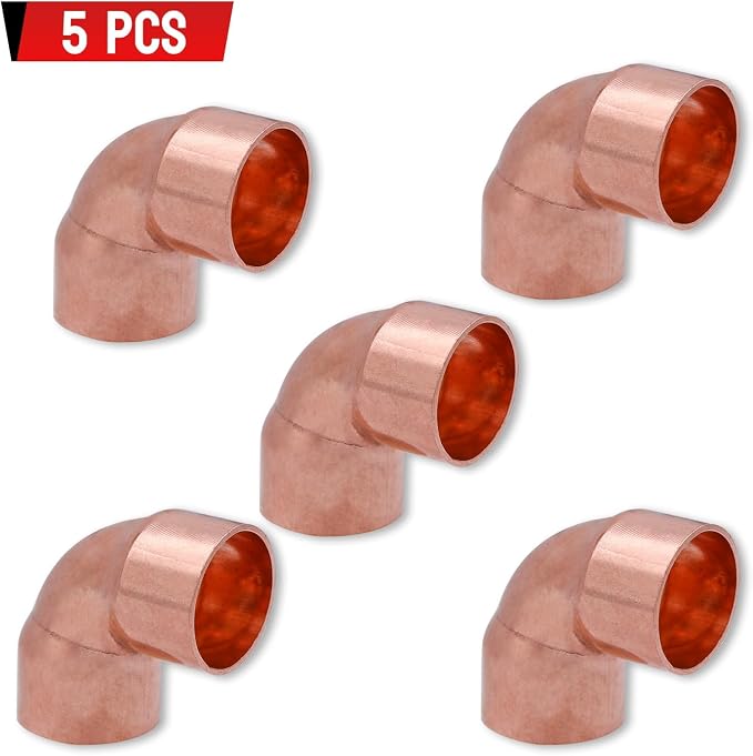 5/16" Copper Elbow，90 Degree Copper Fitting Welding Joint - Image 3