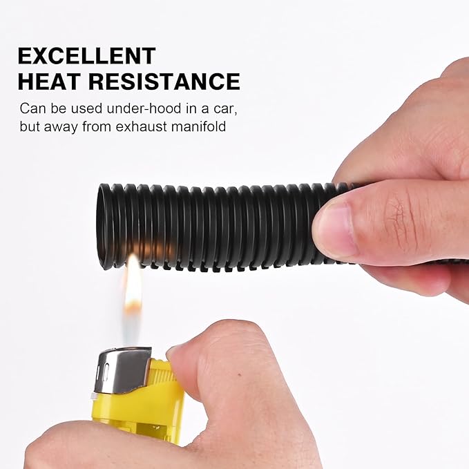25FT - 1 Inch Split Wire Loom - Black | Easy to Install - Image 4