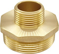 Uenede Brass 3/4" NPT Male to 1-1/2" NPT Male Reducer Adapter by Uenede