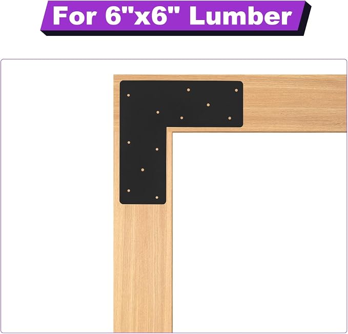 2 Pcs 13.2"x 5"L Shape Flat Bracket - Image 5