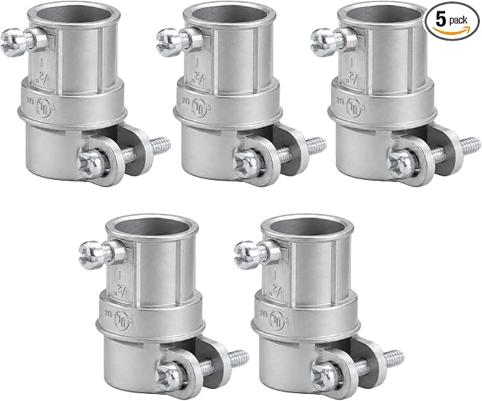 1/2 in. Squeeze EMT to Flex Coupling, UL Listed, 5 Pack | Zinc Die-Cast Body by AIRTAK