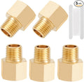 Brass Pipe Fitting, 1/4 Inch NPT Male to 3/8 Inch NPT Female Brass Pipe Hose by RouLiPouLi