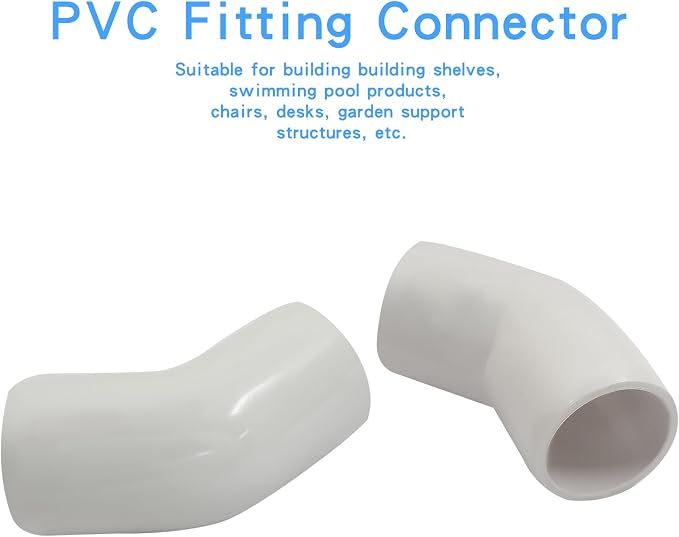 Piutouyar 4 Pcs 3/4" 45 Degree Elbow PVC Pipe Fitting, 2 Way | Furniture Grade - Image 4