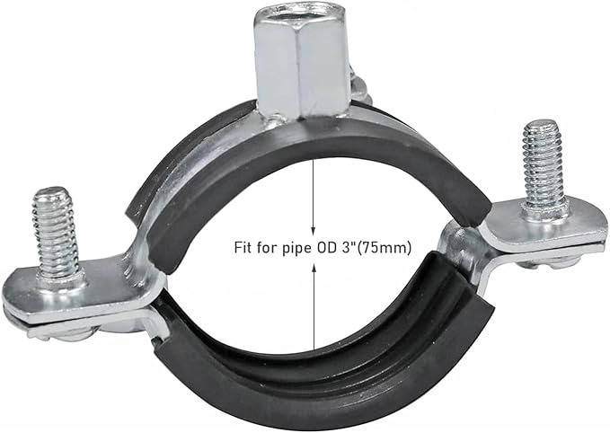 AKIHISA 5 Pack Split Ring Pipe Hanger Heavy Duty Adjustable Pipe Bracket Clamps - Image 2