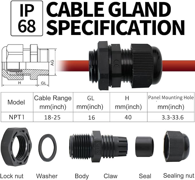 1" NPT Cable Glands - Image 2
