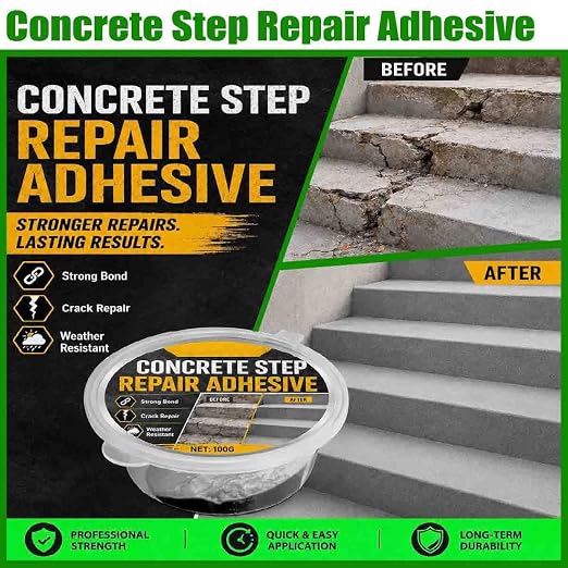 Concrete Step Repair Adhesive, Concrete Crack Filler Outdoor 100g，3pcs | Heavy - Image 2