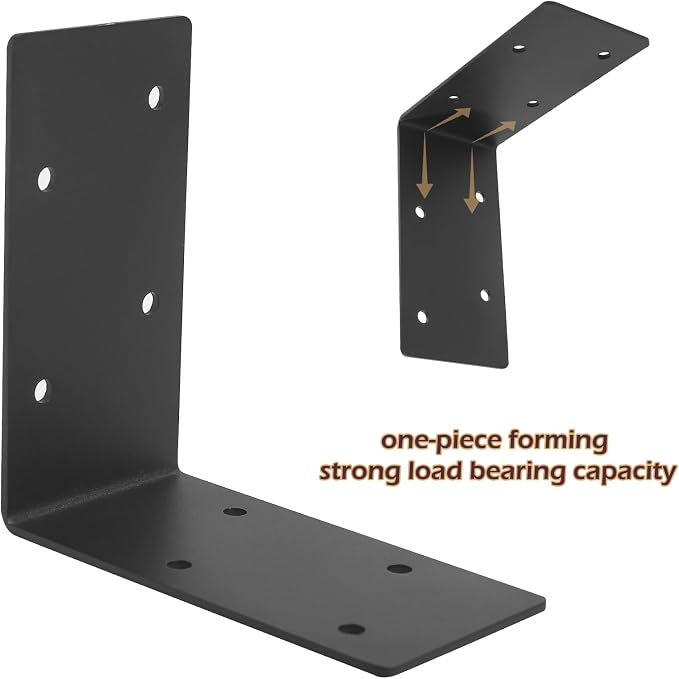 4 PCS Heavy Duty Steel Corner Brackets, 90 Degree Post Bracket, Metal Joint - Image 4