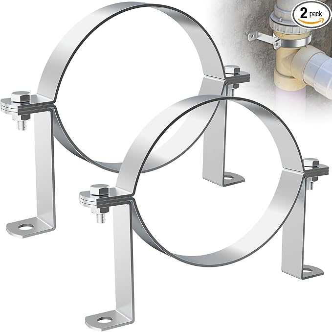 6 Inch B Vent Wall Strap Round Gas Vent Pipe Strap Adjustable Wall Strap Round by Unknown