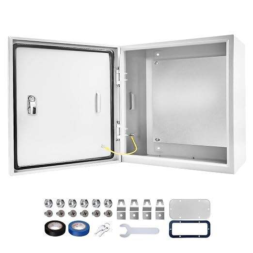 Electrical Junction Box 20x20x6, NEMA 4X IP66 Steel Enclosure Box | 1.5mm steel by CXCESNS