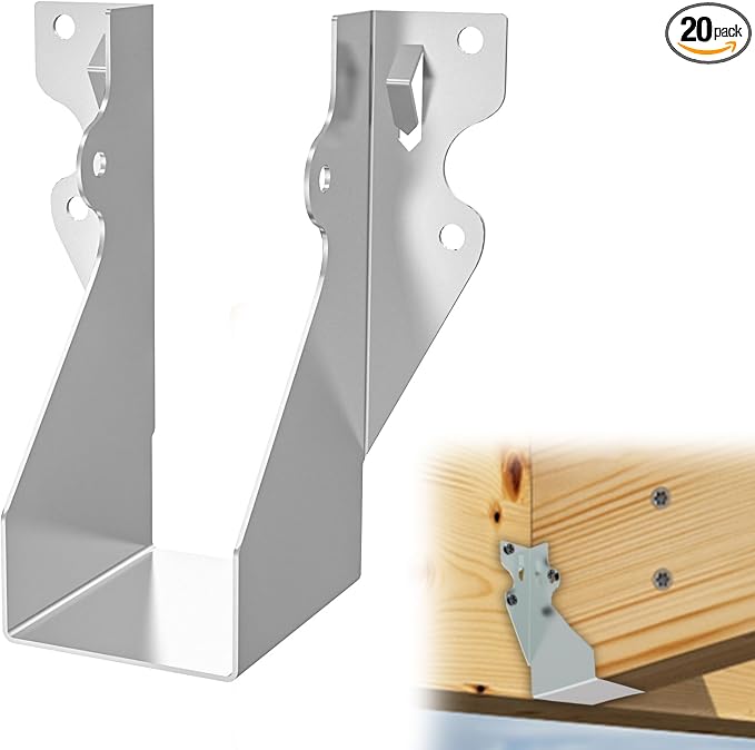 20 pcs 2x4 Joist Hanger, LU26 18 Gauge Double Shear Face Mount Joist Hanger by Chenteel