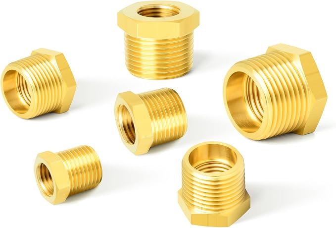 GASHER 20PCS Brass Hex Bushing Fitting Kit - Image 7
