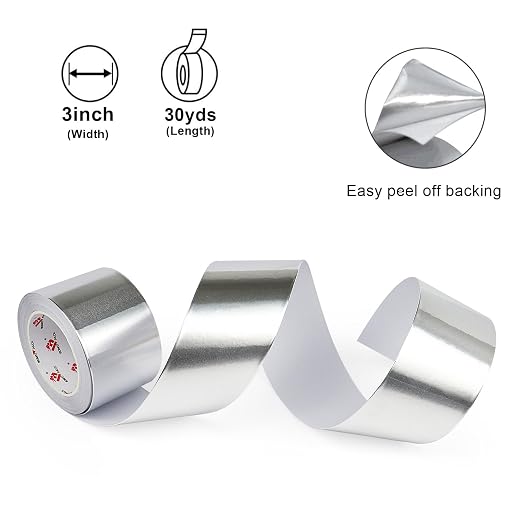 BOMEI PACK Aluminum Foil Tape, Heavy Duty Metal Foil Tape, High Temperature - Image 6