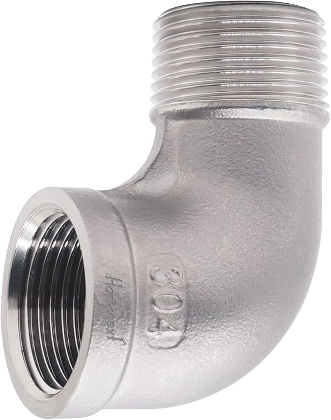 3/4'' NPT Stainless Steel Elbow Fitting, 90 Degree Street Elbow | Male to by Horiznext