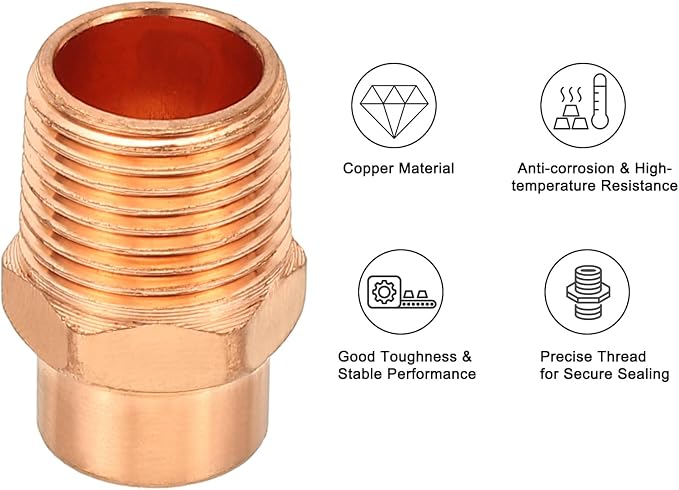 PATIKIL 3/8" Male Adapter Fitting - Image 4