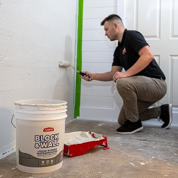 Ames Block & Wall™ Liquid Rubber Waterproofer Multi-Purpose Coating & Sealant - Image 9