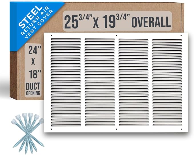Fits 24x18 Duct Opening | Steel Return Air Grille by Handua | Vent Cover Grill by Handua