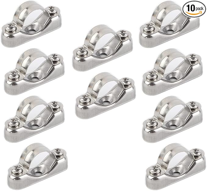 SCRTB Pipe Support Strap 10 Pcs Stainless Steel Split Ring Hanger, Pipe Clamps by Unknown