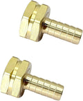 2 Pcs Brass 1/2" Pex to 3/4" GHT Fitting Hose Adapters, 1/2" PEX Male x 3/4" by Smsucfuda