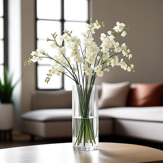 CYS Excel Clear Glass Cylinder Vase | Multiple Size Choices Glass Flower Vase - Image 5