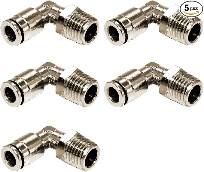 Beduan Brass BPL Push to Connect Air Fittings Elbow 1/2" Tube OD x 1/2" NPT by Beduan
