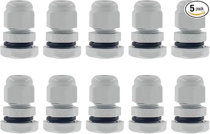 3/8 Inch NPT Strain Relief Nylon Cord Grip, SAFYY 10 PCS Waterproof Cable by SAFYY