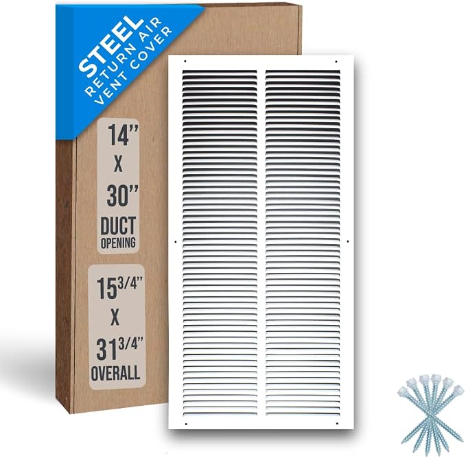 Fits 14x30 Duct Opening | Steel Return Air Grille by Handua | Vent Cover Grill by Handua
