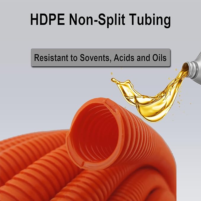 Flexible Polyethylene HDPE Non-Split Corrugated Wire Loom Tubing - Image 4