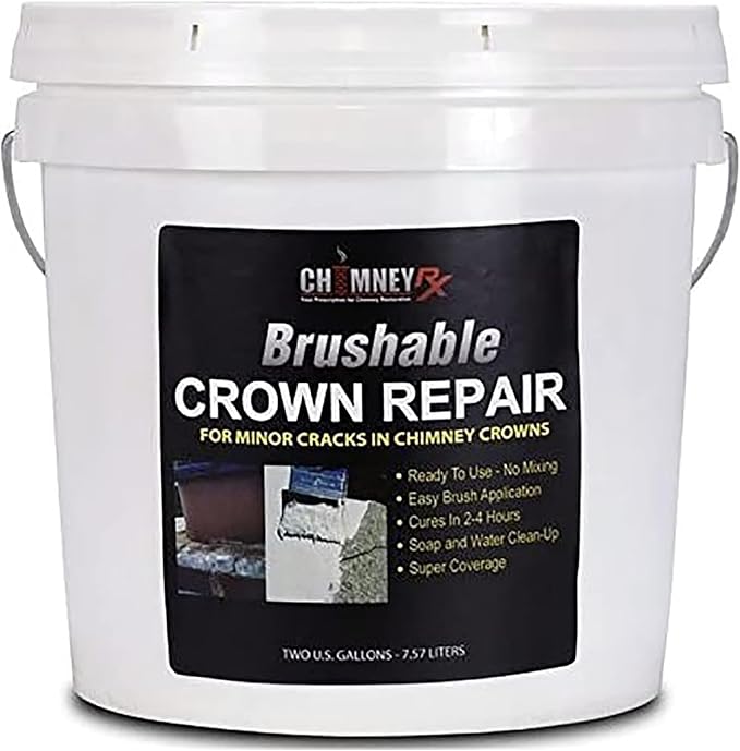 ChimneyRx 300014 Brushable Chimney Crown Repair – Elastomeric & Waterproof by CHIMNEYRX