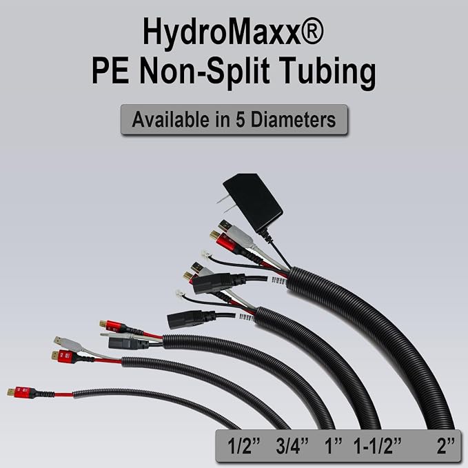 HydroMaxx® Flexible Polyethylene LDPE NON-Split Corrugated Wire Loom Tubing - Image 5