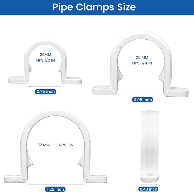40 Set PVC conduit pipe strap clamps Φ25 MM - Image 4