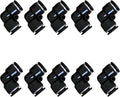 1/2" Od Air Line Elbow Union, Push To Connect Air Fittings, Push Elbow Push Air by ROZESAZZ
