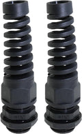 Heyous 2PCS NPT 1/2 Inch IP68 Waterproof Cable Gland Bend Relief Spiral Strain by heyous